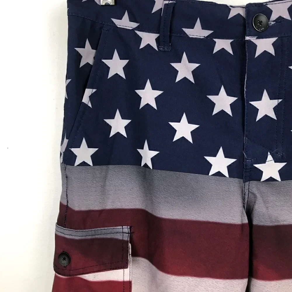 NWOT Size 29 Hawk Patriotic Board Shorts